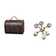 thumbnail image 5 of Organizador de joyas de madera con forma de esfera burbuja. Estante decorativo de escritorio con diseño creativo en madera y vidrio, ideal para, 5 of 8