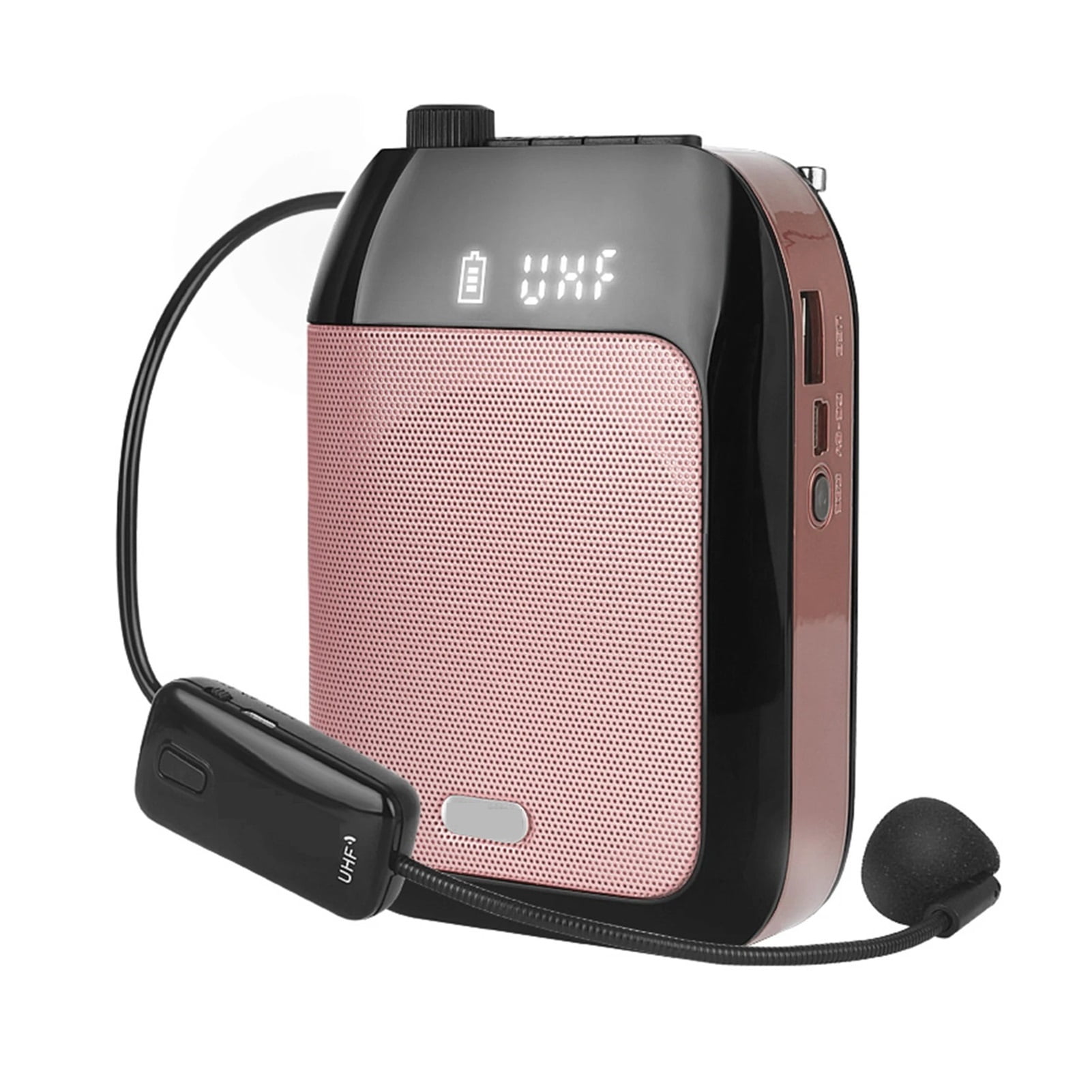 15W Recharable Portable Wireless Voice Amplifier For Teachers Tour Guide Speaker W/ Mic FM Radio AUX Audio Recording ,Powerful&Original Sound