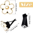 thumbnail image 2 of 6 Pcs Daisy Flower Air Vent Clip Accessories Air Conditioning Outlet Clip Car Air Freshener Dashboard Accessories Charm Car Inter Decor(3 cm, 3.3 cm,White), 2 of 13