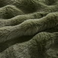 thumbnail image 2 of HIG 4-Piece Green Faux Fur Comforter Set – Soft Cozy Bubble Texture, All-Season Bedding, Includes Comforter, 2 Shams & 1 Decorative Pillow, King, 2 of 4