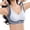 Blue, variant on Bmisegm Seamless Push Up Underwire Bra for Women Comfortable Sports Support for Active for Everyday Wear and Fitness Activities Blue L