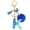 Blue-k, variant on Name Initial A Keyring, Alphabet Letter A Keychain with Tassel Pom Pom, Bag Charm Ornament for Women Car Key Purse Backpack Bag