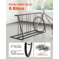 thumbnail image 2 of VEVOR Floor Bike Rack for 3-Inch Tire Width Grid Bike Rack Stand 6-Bicycle Capacity, 2 of 9