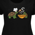 thumbnail image 4 of Inktastic Cute Turtle Chefs Making Soup Women's Plus Size T-Shirt, 4 of 5