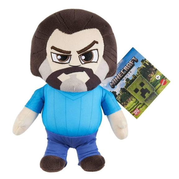 Minecraft Steve Plush Toy, 8-inch Collectible Soft Doll Inspired by A Minecraft Movie