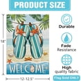 thumbnail image 2 of Dyrenson Welcome Summer Flip Flops Decorative Garden Flag, Beach Coastal Tropical Palm Leaves Yard Outside Home Decoration, Hawaii Nautical Conch Starfish Outdoor Small Decor Double Sided 12 x 18, 2 of 6