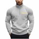 thumbnail image 1 of Blusa y camisa de manga larga con cuello alto para hombre, jersey de terciopelo con cremallera de un cuarto de color liso, blusa informal de manga larga con cuello alto para hombre, blusa de poliéster, 1 of 4