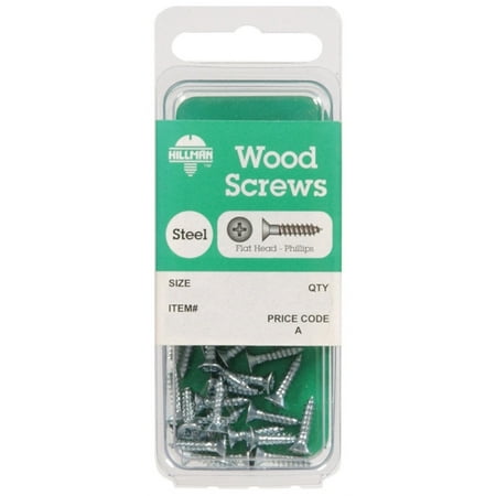 

Hillman Wood Screws No. 10 X 1 Phillips Flat Head Pack of 10