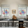 thumbnail image 4 of 36 Inch 3 Pieces Set Kitchen Window Curtains with Rod Pocket over Sink Pioneer Colorful Floral Small Window Cafe Curtains for Home Decor Rod Pocket Tier Drapes, 4 of 6