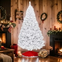 YYAo Christmas Tree, Lightweight Christmas Tree,6' / 7.5' / 9' Hinged Artificial Christmas Tree with Metal Stand-6 ft