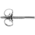 thumbnail image 3 of Single Earring Back Replacement |14K Solid White Gold | Threaded Push on-Screw off |Quality Die Struck | Post Size .0375" | 1 Piece | Everyday Elegance, 3 of 4