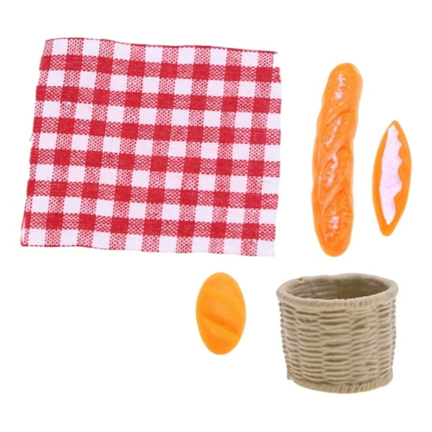 Comidas en miniatura, juguete, Mini casa de muñecas, Picnic al aire libre, simulación de pan, manualidades, comida, casa de muñecas en miniatura, Kits
