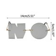 NO Party Rimless Irregular Design Sunglasses For Both Men And Women