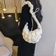 thumbnail image 5 of Bolso Hombro para Mujer Masa Fruncido Mano Cruzado () Blanco, 5 of 8