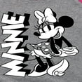 thumbnail image 3 of Mickey & Friends - Minnie Black And White - Toddler And Youth Girls Raglan Graphic T-Shirt, 3 of 5