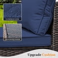 thumbnail image 2 of TANGJEAMER 9 Piece Patio Furniture Set with Fire Pit Table, All Weather Outdoor Sectional PE Rattan, Patio Conversation Sets with Cushions for Garden Lawn Balcony（Blue）, 2 of 10