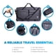 thumbnail image 3 of Bolsa de viaje Bago Rolling con ruedas, impermeable, 100 litros, color negro nieve, 3 of 6