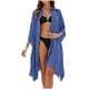 thumbnail image 1 of Conjunto de Bikini de Mujer Estilo de Camisa Suelta Cardigan Blusa de Humo Cubierta, Estampado de Poliéster para la Piscina de Playa Y Vacaciones de Verano, 1 of 9