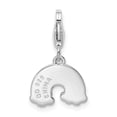 thumbnail image 3 of Auriga 925 Sterling Silver Polished Multi-colored Enameled Rainbow Charm for Women, 3 of 5