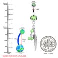 thumbnail image 3 of BodyJ4You 65 Belly Button Rings Dangle Barbells 14G Acrylic Bioflex Steel CZ Navel Body Jewelry, 3 of 7