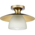 thumbnail image 5 of Progress Lighting Trimble 1-Light Semi-Flush Mount, Brushed Bronze, Etched Glass Shade, 5 of 8