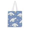 thumbnail image 1 of Cinnamoroll / Cinnamon Bolso de tela con estampado de lienzo para mujer, bolsa de compras reutilizable y estética, con cremallera interior, regalo para mujer,40*45cm., 1 of 6
