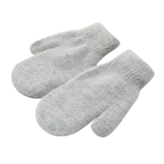 Winter Gloves Men Women Mittens Double Cute Stretchy Soft Thickened Cold Solid Autumn Winter Gloves For Riding Gloves