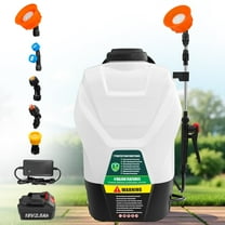 Backpack Sprayer in Lawn and Garden 4 Gallon, with 5 Spray Nozzles, Powerful Electric Battery Powered Sprayers