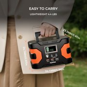 150W Portable Power Station with 60W Solar Panel - 166Wh Solar Generator with AC/USB/DC Outputs for Camping, Emergency, and Outdoor Use