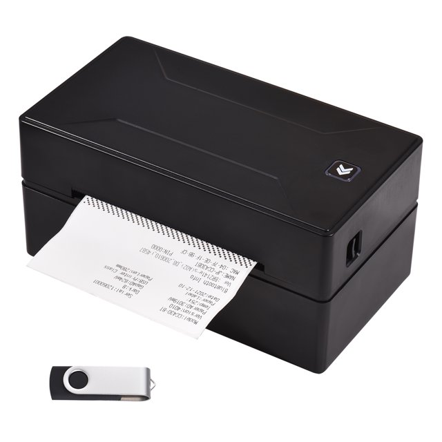 Riwcyla Desktop Thermal Label Printer for 4x6 Shipping Package Label Printing All in One Label Maker Wireless &USB Connection 180mms High Speed Thermal Sticker Printer Max.110mm Paper Width Compatib
