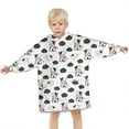thumbnail image 3 of White Cow Cloud Pattern Blanket Hoodies for Kids 6-13YR Oversize Wearable Blanket Hoodies for Boys Girls Teens, 3 of 7