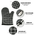 thumbnail image 3 of 5 Pcs Gants de Four avec Poche et Tablier Doublure en Coton Surface en Silicone Résistant à la Chaleur, 3 of 8