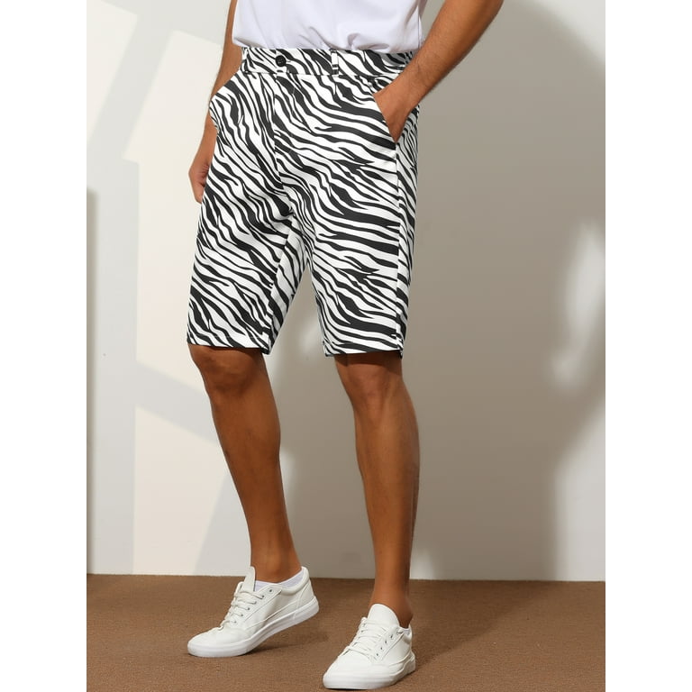 Zebra print shorts mens new arrivals