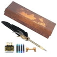 thumbnail image 2 of Plume Stylo Signature Plume Stylo Plume Plume en Acier Inoxydable Ensemble Plume Plume Réservoir Vintage Kit Métal Rétro Ensemble Plume Antique Ensemble Plume Vintage, 2 of 8