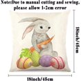 thumbnail image 3 of Easter Decorative Throw Pillow Covers,18x18 Set of 4, Spring Happy Easter Bunny Rabbit Egg Home Decor, He is Risen Green Outdoor Couch Cushion Case, 3 of 4