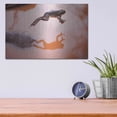 thumbnail image 4 of Luxe Metal Art 'Frog Jump 3' by Thomas Haney, Metal Wall Art, 16"x12", 4 of 9