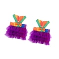 thumbnail image 3 of Runquan 2 Pièces Chien Robes Fête Vêtements Été pour les Petits Chiens Chat avec Bel Arc Coloré, 3 of 8