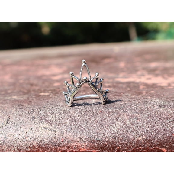Heaven Crafts Silver Crown Ring 925 Sterling Silver Ring Handmade Unique Silver Ring Crown Ring Gift Ideas Gift For Her