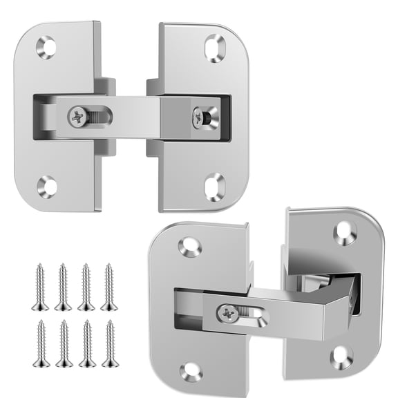 2Pcs Corner Cabinet Bifold Door Hinge Zinc Alloy Easy Install Concealed Kitchen Corner Cabinet Hinge with Screws for Kitchen