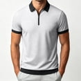 thumbnail image 2 of IhhxPro Men's Button down Shirt Relaxed Fit Zip-Up Collared Summer Business Casual Cotton Short Sleeve Office Travel Golf S-3XL, 2 of 6