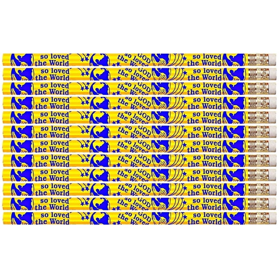 D1950 For God So Loved The World - 36 Qty Package - Jesus Pencils - Express Pencils
