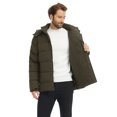thumbnail image 4 of Wantdo Men's Recycled Winter Coat Hooded Winter Jacket Waterproof Puffer Jacket Army Green XL, 4 of 9