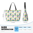 thumbnail image 4 of Kdxio Rainbow Llama for Beach Bag for Women Large Beach Tote Bag Waterproof Sandproof Swim Bag with Zipper Pockets Beach Vacation Travel, 4 of 7