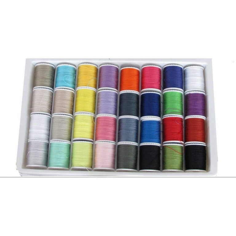 HAITRAL 100 Piece Sewing Thread Kit, Assorted Thread Spools, Metal