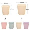 thumbnail image 4 of Monstrate Cubo de basura de 3 piezas, cubo de basura ligero de estilo moderno, sin tapa, contenedor de basura, cesta de baño, cocina Suministros de limpieza para el hogar Azul claro/S, 4 of 6