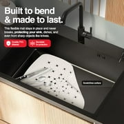 Kitchen Sink Protector Matt, (Clear), By Home Basics | Small Sink Mats For Bottom Of Kitchen Sink | PVC Runner Protector Matt | Pliable With Draining Holes