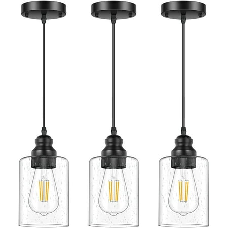 

Farmhouse Pendant Light Industrial Black Pendant Light Fixtures Vintage Hanging Ceiling Light Fixture for Kitchen Barn Dining Room