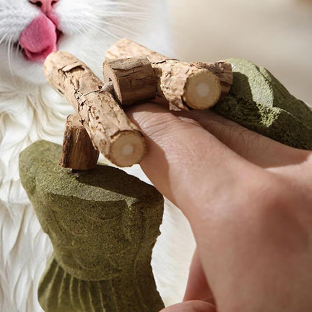 Natural Cat Dental Toy, Fishbone Catnip & Silvervine Chew Toy — Play, Clean, Enrich, Cat Chew Toy Scratch & Bite Resistant (9PCS)