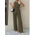 thumbnail image 3 of PRETTYGARDEN Women's 2 Piece Sets Summer Work Clothes Sleeveless Blazer Vest Pants Suits Spring Business Casual Outfits, 3 of 7