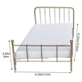 thumbnail image 2 of Jiibva 1:12 Dollhouse Furniture Bed, Metal Dollhouse Bed Iron Frame Single Bed Mini Bed Model Bedroom Scene Dollhouse Accessories, 2 of 7